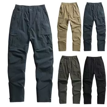 Мужские комбинезоны для активного отдыха, зимние повседневные брюки с прямыми штанинами, комбинезоны с несколькими карманами L армия зеленый