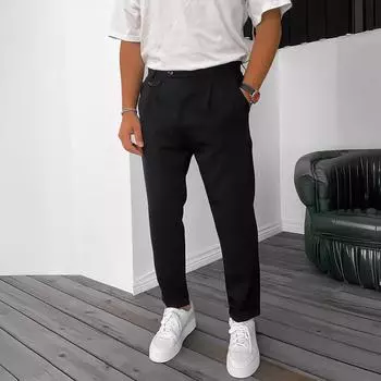 Мужские комбинезоны, повседневные брюки с несколькими карманами и завязками, походные брюки, хлопковые саржевые брюки L чёрный