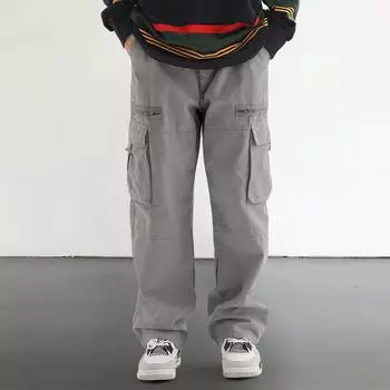 Мужские комбинезоны, повседневные брюки с несколькими карманами и завязками, походные брюки, хлопковые саржевые брюки XL