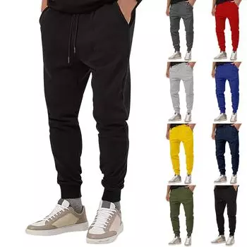 Мужские комбинезоны, повседневные брюки с несколькими карманами и завязками, походные брюки, хлопковые саржевые брюки L королевский синий