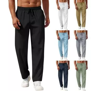 Мужские комбинезоны, повседневные брюки с несколькими карманами и завязками, походные брюки, хлопковые саржевые брюки XXXXL
