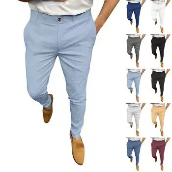 Мужские комбинезоны, повседневные брюки с несколькими карманами и завязками, походные брюки, хлопковые саржевые брюки L чёрный