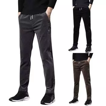 Мужские комбинезоны, повседневные брюки с несколькими карманами и завязками, походные брюки, хлопковые саржевые брюки L чёрный