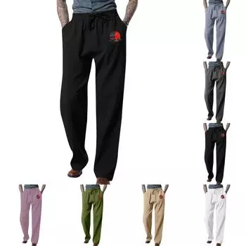 Мужские комбинезоны, повседневные брюки с несколькими карманами и завязками, походные брюки, хлопковые саржевые брюки L армия зеленый