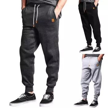 Мужские комбинезоны, свободные, подходящие по цвету, легкие, фланелевые, хип-хоп, уличные штаны для бега L чёрный
