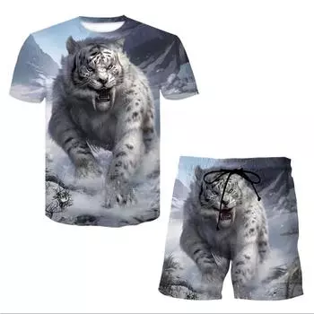Мужские комплекты одежды, летние милые футболки для мальчиков, короткие штаны, комплект из 2 предметов, костюмы для мужчин, повседневные костюмы S