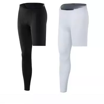 Мужские компрессионные шорты для фитнеса на одну ногу - быстросохнущие баскетбольные леггинсы Nine-Point model 011, XL синий