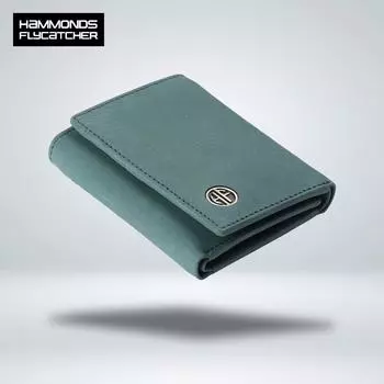 Мужские кошельки из натуральной кожи HAMMONDS FLYCATCHER, бирюзовые - мужской кожаный кошелек с RFID-защитой