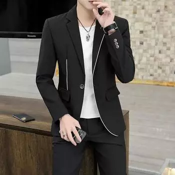 Мужские костюмы на свадьбу, деловой костюм из 3 предметов, блейзер с лацканами, Homme Terno, вечерние костюмы (Куртка+Брюки+Рубашка) XXXL белый