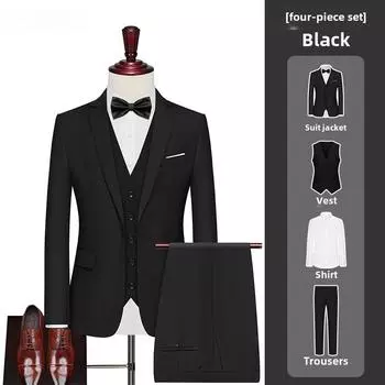 Мужские костюмы, профессиональные пиджаки, костюмы, костюмы для жениха, мужская рабочая одежда, свадебные костюмы для жениха, официальные платья 8XL чёрный