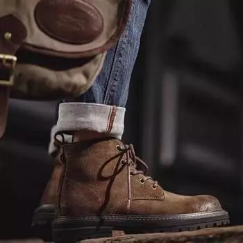 Мужские кожаные ботинки Madden M43 Desert средней высоты в стиле ретро 43 коричневый