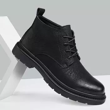 Мужские кожаные ботинки Martin средней высоты в британском стиле из натуральной матовой замши для осени/зимы 39