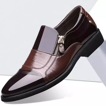 Мужские кожаные ботинки Мужская официальная обувь Легкая износостойкая нескользящая удобная обувь для мужчин с открытой лодыжкой Обувь для мужчин 38