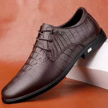 Мужские кожаные деловые деловые туфли высокого качества, классические итальянские повседневные модельные туфли, мужские элегантные офисные оксфорды, большие размеры 46 чёрный