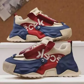 Мужские кожаные кроссовки Four Seasons 2025 года, увеличивающие рост — модная, универсальная повседневная спортивная обувь 41 чёрный