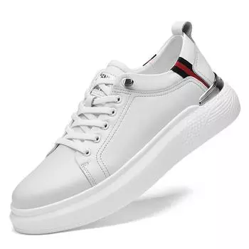 Мужские кожаные кроссовки, увеличивающие рост, скрытые каблуки, дышащая обувь, увеличивающая рост на 8 см, мужская модная спортивная обувь для отдыха 37