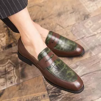 Мужские кожаные мокасины Slip-On, модные туфли на низком каблуке, мужская высококачественная дизайнерская обувь, мужская деловая повседневная обувь, большие размеры 38-48 38 чёрный