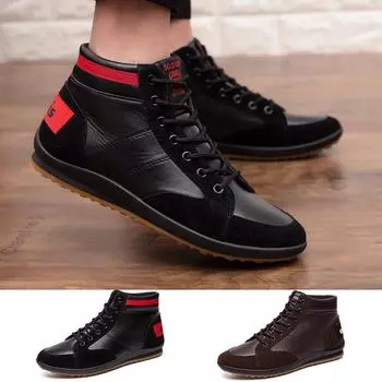 Мужские кожаные повседневные ботинки для бега, рабочая обувь, элегантные оксфорды с широкой посадкой, удобная плоская подошва 39 чёрный