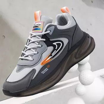 Мужские кожаные повседневные кроссовки для бега на открытом воздухе, водонепроницаемые кроссовки на платформе, легкая обувь, модная повседневная обувь, теннисные туфли для мужчин 39 чёрный