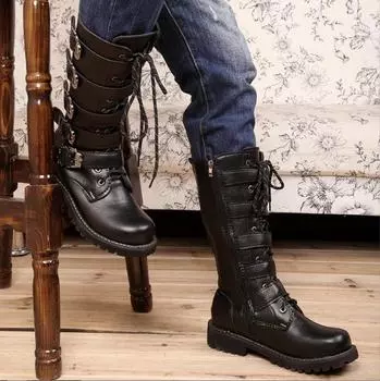 Мужские кожаные сапоги для верховой езды, модель 555: Очень большой (Размер 46), Длинные сапоги (Размер 45) 37