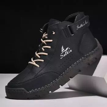 Мужские кожаные туфли большого размера с низким верхом, сшитые вручную, повседневные мужские туфли, на плоской подошве, облегающие туфли, мужские туфли для вождения 39