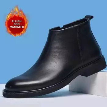 Мужские кожаные туфли Chelsea Boots Solid Color Business Dress Botas Para Hombres Microfiber Tenis Masculine Microfiber 2024 НОВИНКА 38