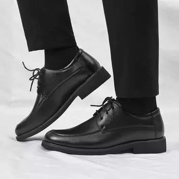 Мужские кожаные туфли для работы, весна, размер 46, размер плюс 47, повседневная мужская обувь, британские деловые туфли для жениха, свадебные туфли 48 38 чёрный