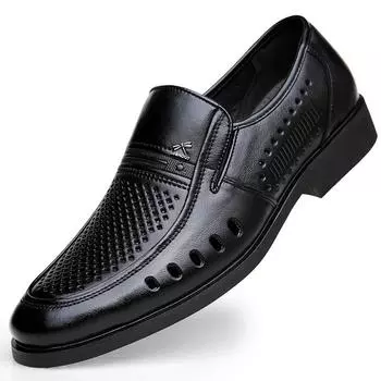 Мужские кожаные туфли класса люкс, дизайнерские мужские мокасины ручной работы, дышащие, легкие, открытые, деловые, Zapatos 38