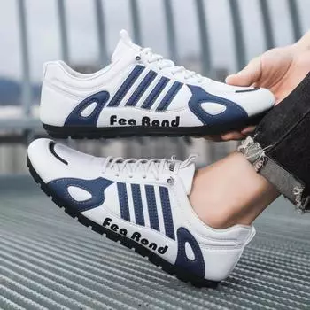 Мужские кожаные туфли на плоской подошве, повседневные спортивные туфли, кроссовки для скейтборда, ходьбы, путешествий, отдыха и бега 39