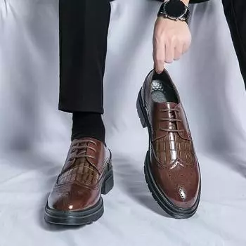 Мужские кожаные туфли, повседневные, без застежек, лоферы для торжественного платья, дышащие, мягкие, нескользящие, для вождения, офисные, рабочие туфли, размер 46 38 чёрный