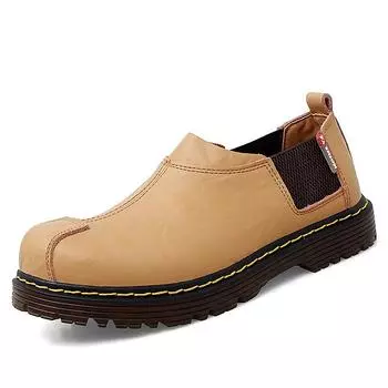 Мужские кожаные туфли с большим носком, модная повседневная обувь из натуральной кожи, модельные туфли-оксфорды высшего качества, мужская рабочая обувь на плоской подошве, размер 38-47 38