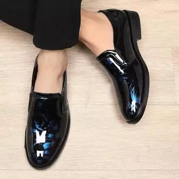 Мужские кожаные туфли Slip-on, увеличивающие рост, официальная мужская повседневная обувь, деловая мода 2024 года, в продаже, элегантные, обычные, из ПУ 38
