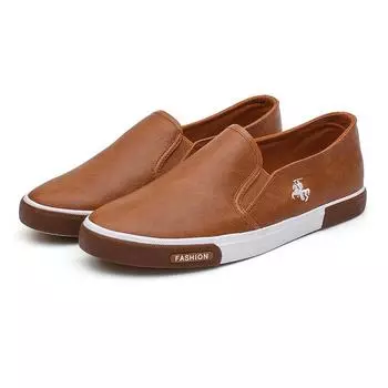 Мужские кожаные туфли в стиле ретро Four Seasons Shoes Low To Help Business Casual Shoes Zapatos De Hombre Loafers Sneakers Men 6.5 чёрный