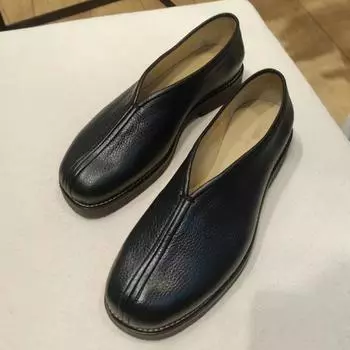 Мужские кожаные туфли женские 2024 новые рабочие туфли на толстой платформе в стиле ретро весна-осень дерби туфли с низким верхом мужские повседневные туфли на плоской подошве 36-44 36 чёрный