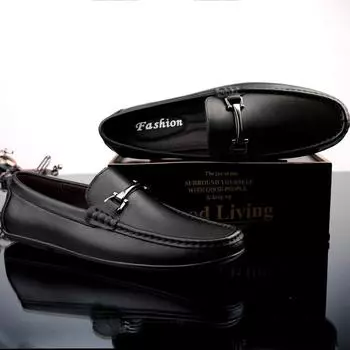 Мужские кожаные туфли, зимние теплые шерстяные итальянские мокасины, плоские туфли для вождения, натуральная кожа, мужские высококачественные кроссовки, мех внутри 8 чёрный