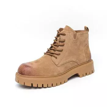 Мужские кожаные водонепроницаемые ботинки Chukka на шнуровке, классические ботинки Oxford, повседневная деловая обувь для мужчин 38 хаки