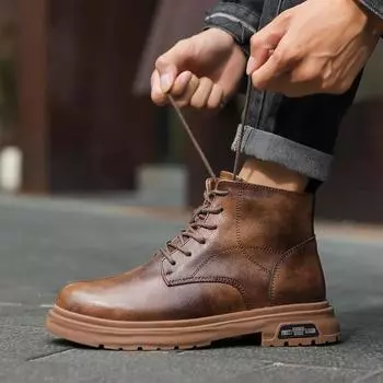 Мужские кожаные высокие невидимые внутренние дышащие велосипедные туфли с высоким верхом, увеличивающие рост на 4/6/8 см, модные нескользящие повседневные туфли 37 чёрный