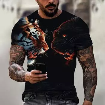 Мужские креативные футболки, летняя уличная одежда для мужчин S
