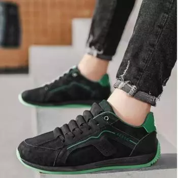 Мужские кроссовки 2024 года, модные студенческие нескользящие удобные водонепроницаемые повседневные кроссовки с эластичной резинкой, кроссовки для бега Zapatillas De Hombre 39 чёрный