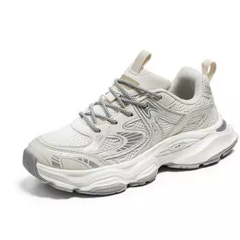 Мужские кроссовки 2025 года, новые повседневные сетчатые дышащие спортивные туфли на шнуровке, мужские модные легкие нескользящие кроссовки для ходьбы 39 чёрный