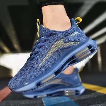 Мужские кроссовки 2025 года, новые сетчатые кроссовки, трендовые нескользящие повседневные кроссовки на платформе, летние дышащие модные теннисные туфли 39