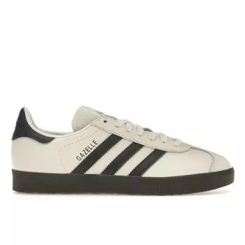 Мужские кроссовки adidas Gazelle Off White Black Gum кремовые, черные ID3719 42