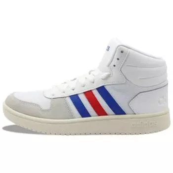 Мужские кроссовки adidas Hoops 2.0 Mid White Royal Scarlet Cloud-White Collegiate-Royal FW8252
