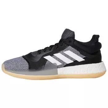 Мужские кроссовки adidas Marquee Boost Low Black Gum Core-Black Cloud-White Shock-Cyan D96932