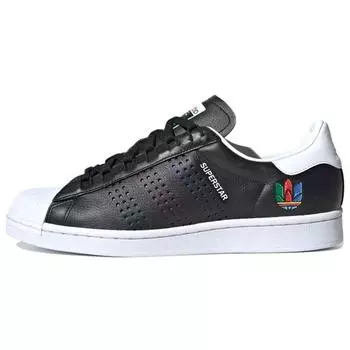 Мужские кроссовки adidas Superstar Colorful Trefoil Core Black Green Cloud-White FW5387