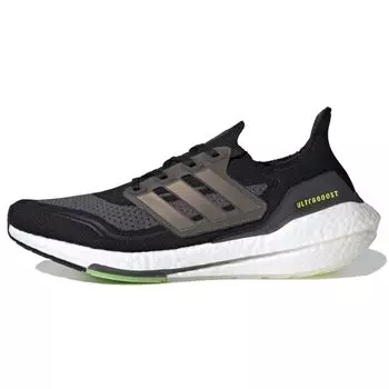Мужские кроссовки adidas UltraBoost 21 Black Silver Metallic Core-Black Solar-Yellow FY0374 45