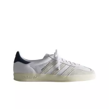 Мужские кроссовки Adidas x Kith Gazelle Indoor White Collegiate Navy IE2572