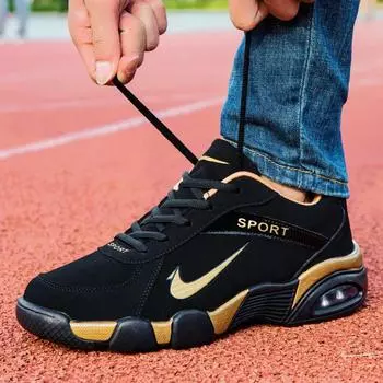 Мужские кроссовки Air Cushion, модная повседневная спортивная обувь, кроссовки для бега на открытом воздухе 45 чёрный