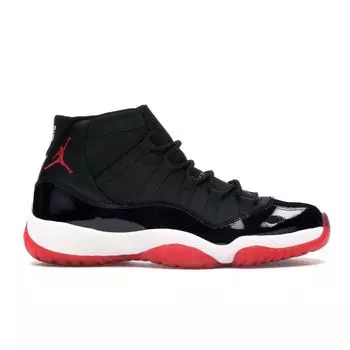 Мужские кроссовки Air Jordan 11 Retro Bred 2012 черные Varsity-Red-White 378037-010
