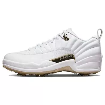 Мужские кроссовки Air Jordan 12 Low Golf Masters Белый металлик-золотой малахит DM0106-117 38.5